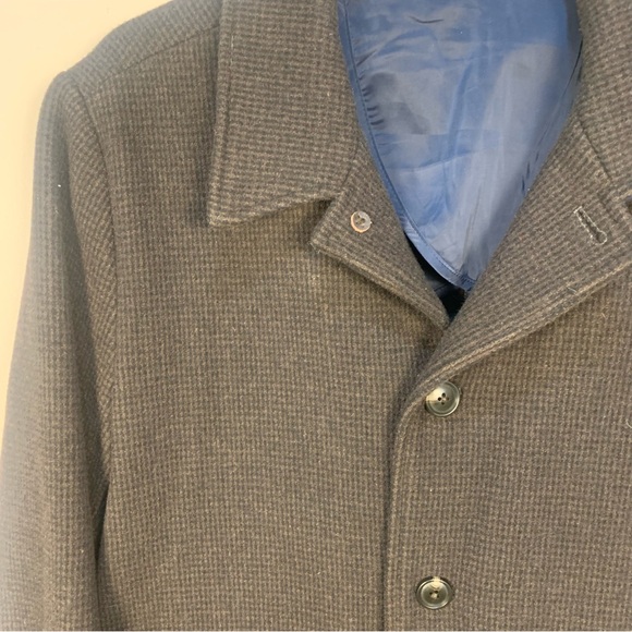 Bonobos Manifattura Emmetex Fine Italian Fabric Wool Check Pea Coat Brown - Picture 7 of 15